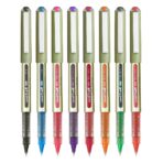 Uniball Eye UB157 0.7 mm Roller Ball Pens, Multicolour Ink, Pack of 8