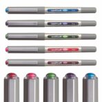 Uniball Eye UB 157 Roller Pen Wallet Pack | Blue, Black, Red, Green & Pink Ink, Pack of 5 - Image 3