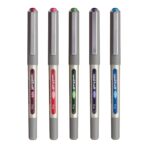 Uniball Eye UB 157 Roller Pen Wallet Pack | Blue, Black, Red, Green & Pink Ink, Pack of 5