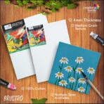 Brustro Canvas Board Medium Grain 4X6 (Pack of 6)