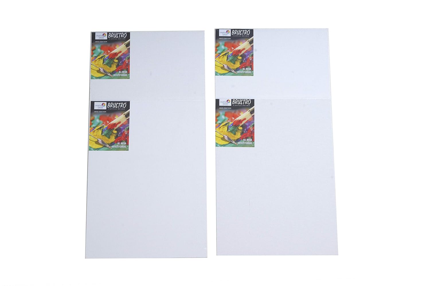 Brustro Artists (8 x 10 Inch) Brustro Canvas Board Medium Grain 8X10(Pack of 4)